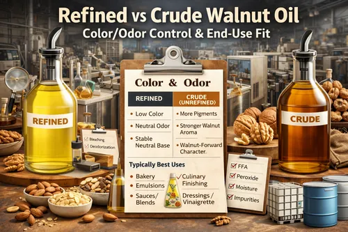 Refined vs Crude Walnut Oil: Color/Odor Control and End-Use Fit - Walnut Industrial Applications — Atlas Global Trading Co.