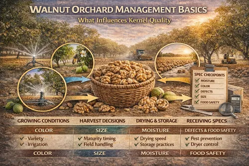 Walnut Orchard Management Basics: What Influences Kernel Quality - California Walnut Crop & Harvest — Atlas Global Trading Co.