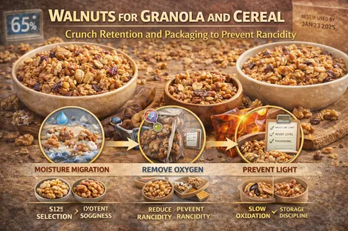 Walnuts for Granola and Cereal: Crunch Retention and Packaging to Prevent Rancidity - Walnut Industrial Applications — Atlas Global Trading Co.